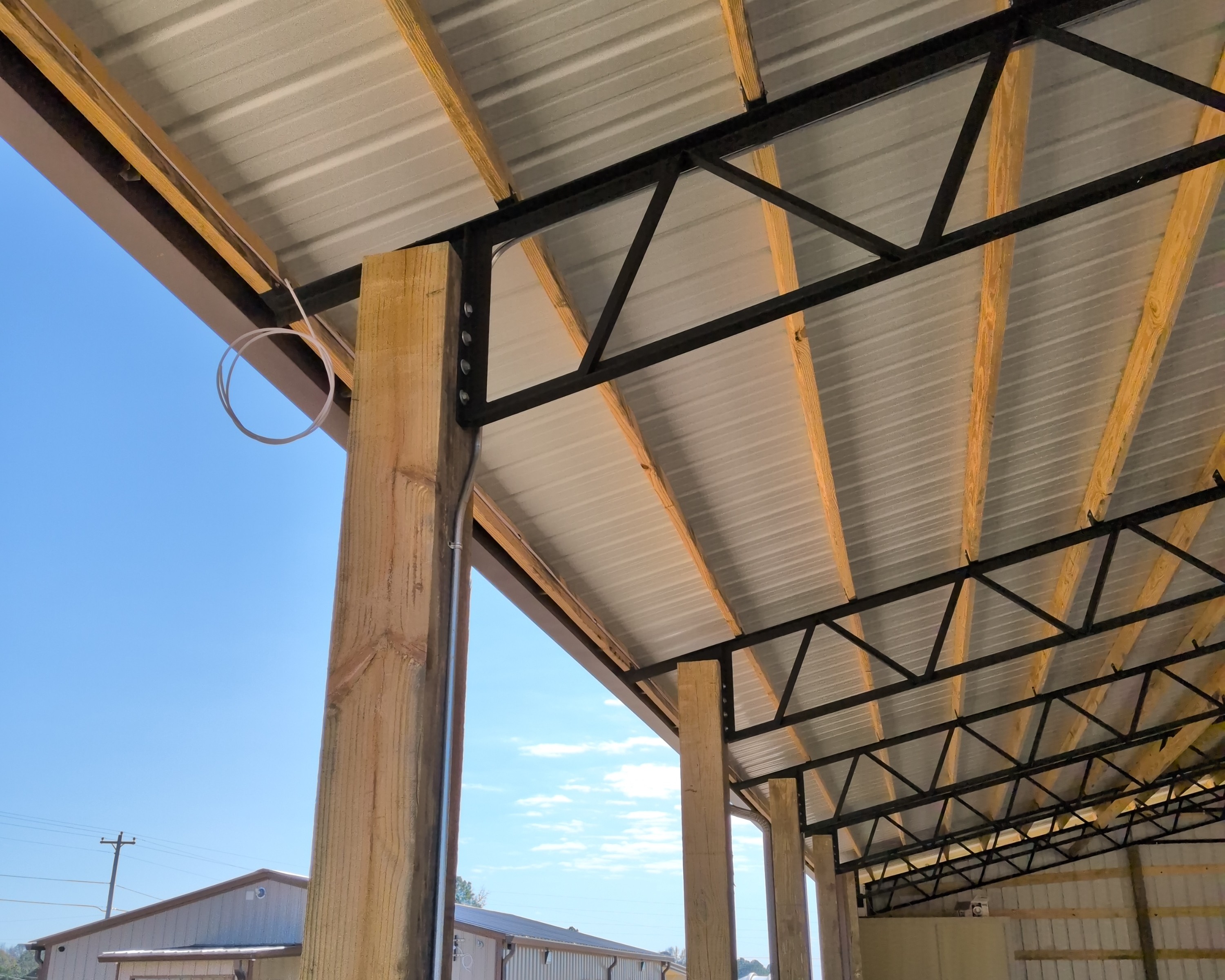 Outdoor Pole Barn Installation